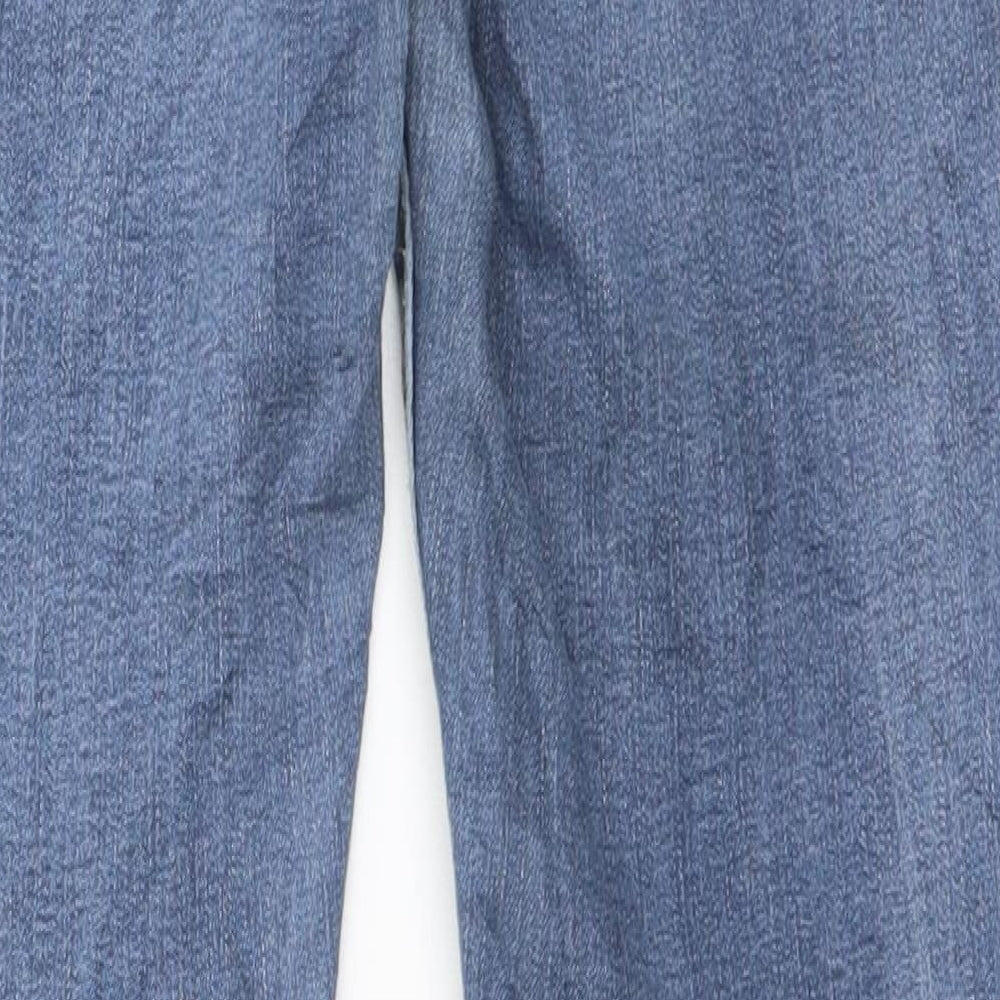 Denim & Co. Womens Blue Straight Jeans Size 12 L27 in