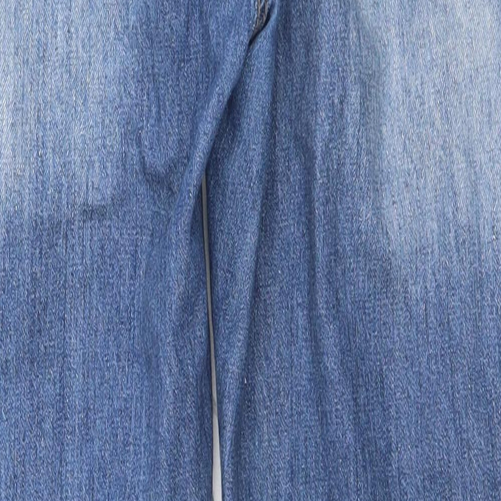 Missguided Womens Blue Straight Jeans Size 10 L28 in