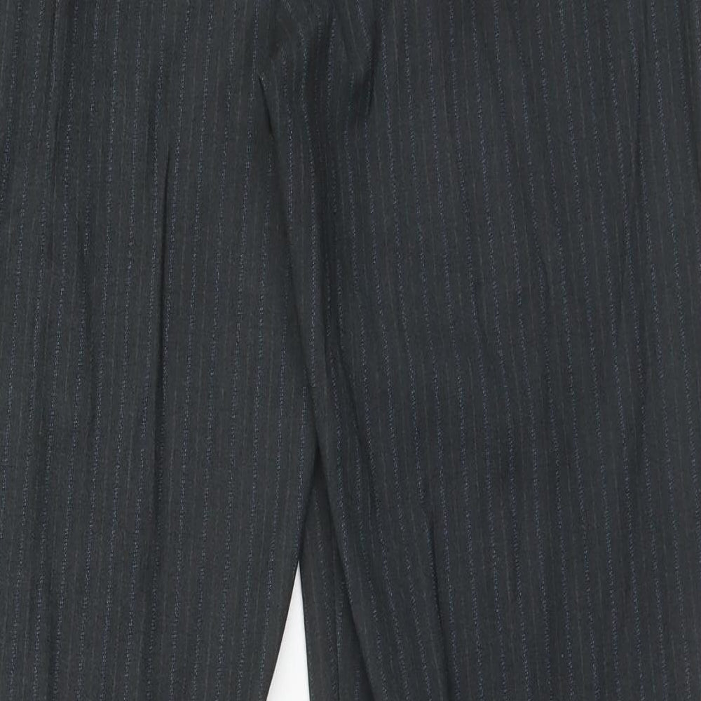 Papaya Womens Grey Striped Trousers Size 10 L29 in