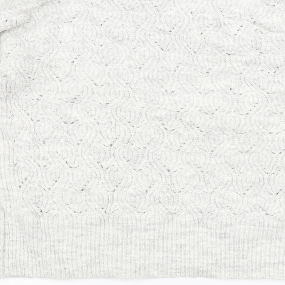 Dorothy Perkins Womens Grey Argyle/Diamond Pullover Jumper Size 8