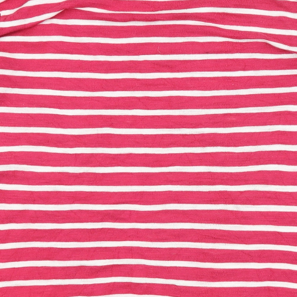Pomodoro Womens Pink Striped Pullover Jumper Size 12