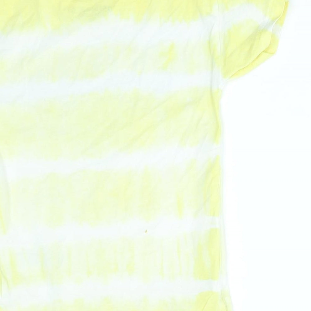 Marks & Spencer Boys Yellow Striped Basic T-Shirt Size 3-4 Years - aloha
