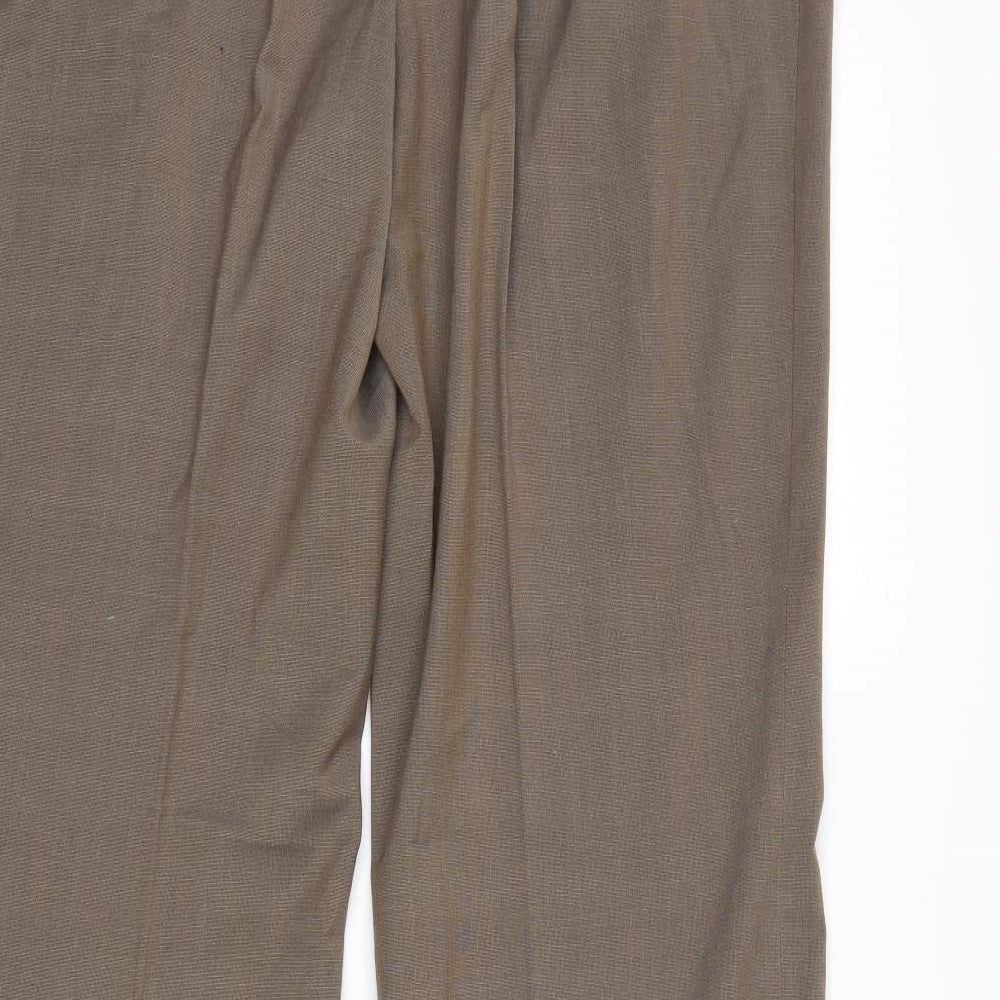 NEXT Womens Brown Trousers Size 14 L31 in