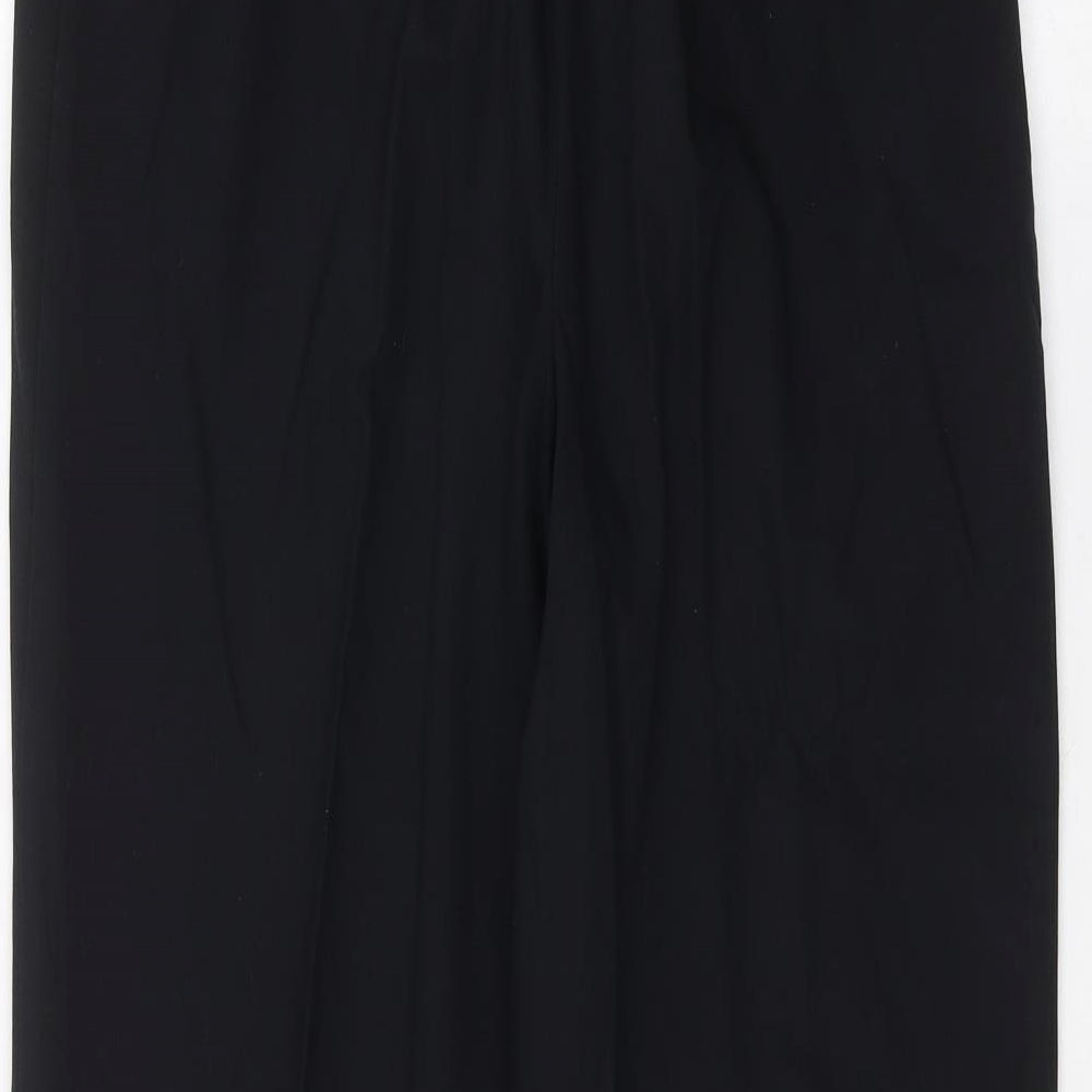 Preworn Womens Black Trousers Size 16 L25 in
