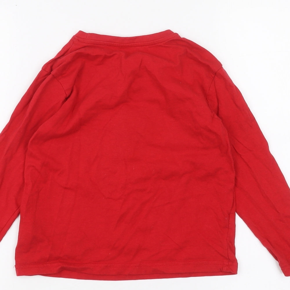 Primark Girls Red Basic T-Shirt Size 6-7 Years