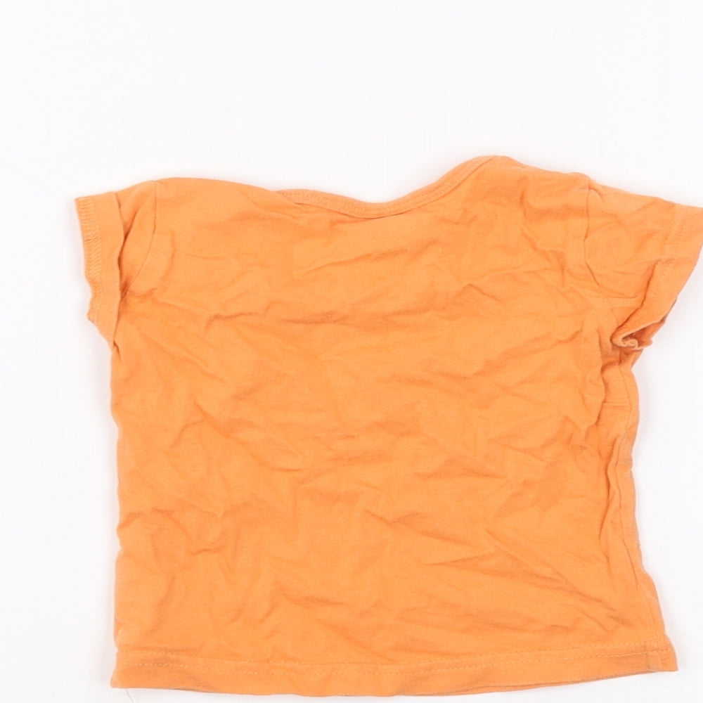 Next Baby Orange Basic T-Shirt Size 3-6 Months
