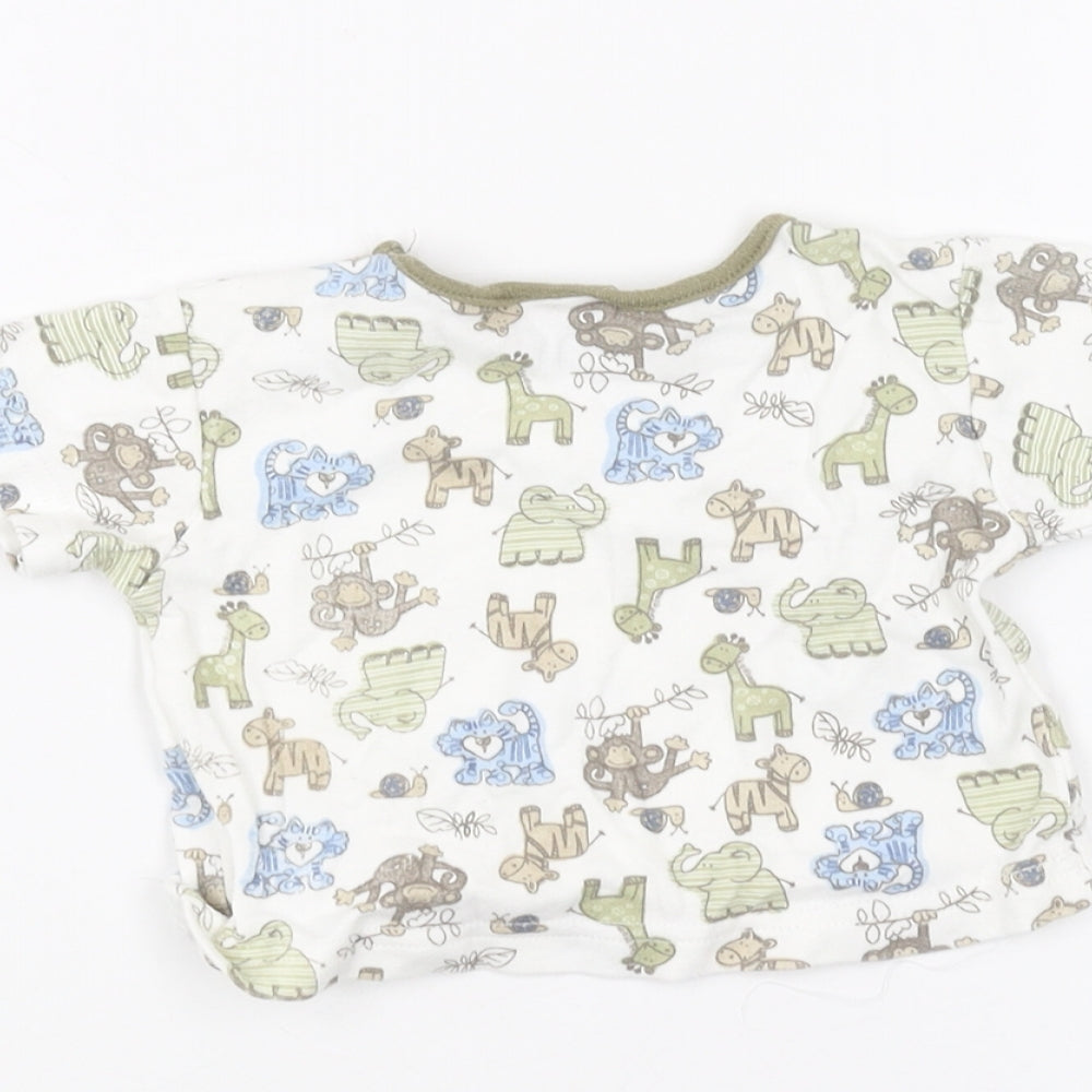 Rockabye-Baby Baby White Basic T-Shirt Size 0-3 Months