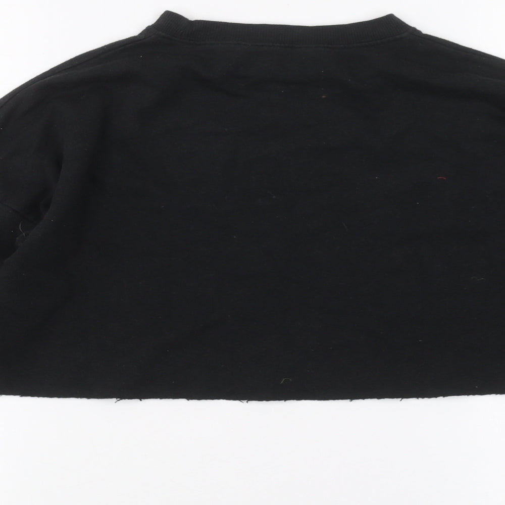 New Look Girls Black Pullover Jumper Size 9 Years - cropped