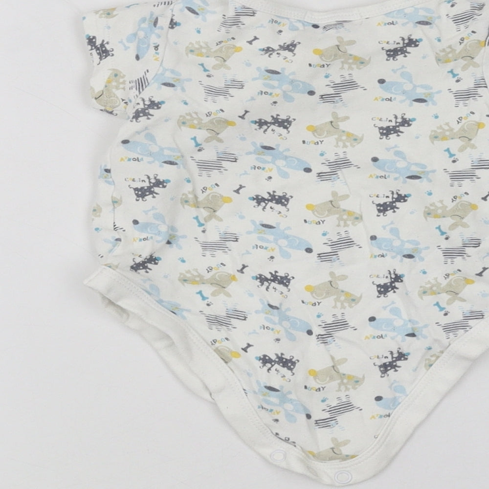 Babaluno Baby White Babygrow One-Piece Size 3-6 Months