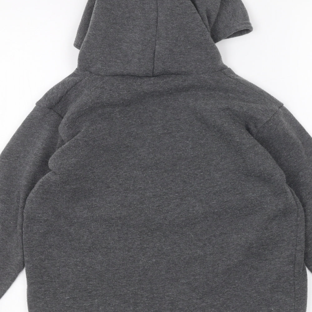 Preworn Boys Grey Pullover Hoodie Size 9-10 Years