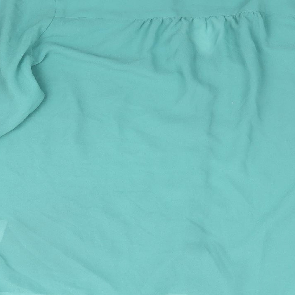 H&M Womens Green Basic Blouse Size 8