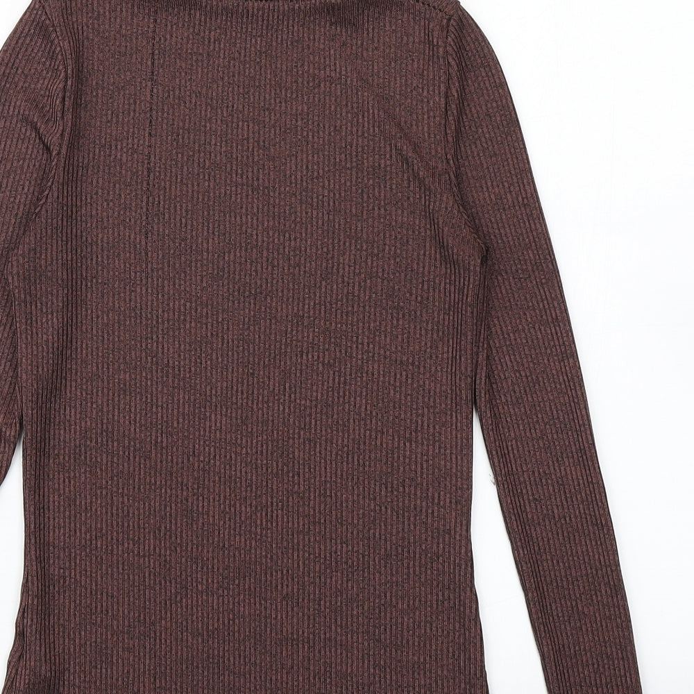 New Look Womens Brown Knit Pullover Jumper Size 8