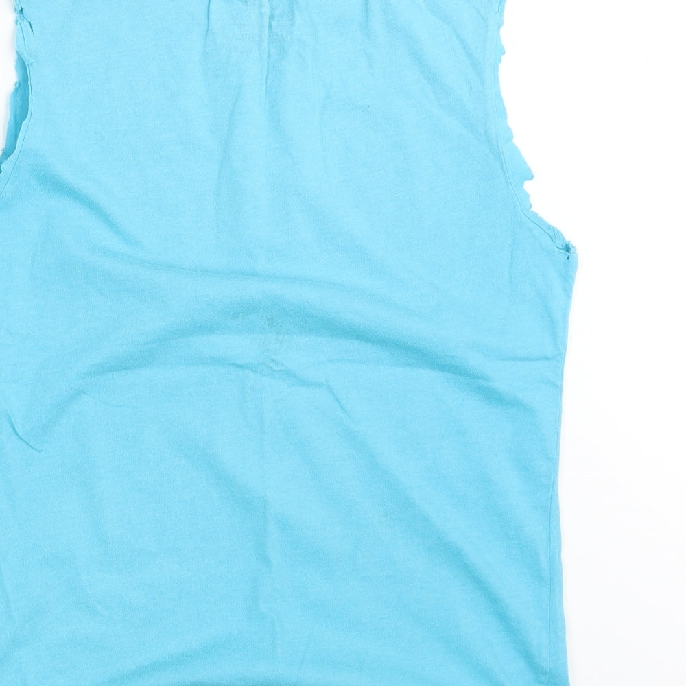 Rebel Girls Blue Basic T-Shirt Size 10-11 Years