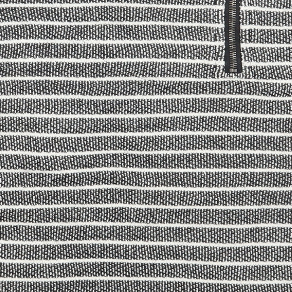 Marks & Spencer Womens Black Striped Pullover Sweatshirt Size 16
