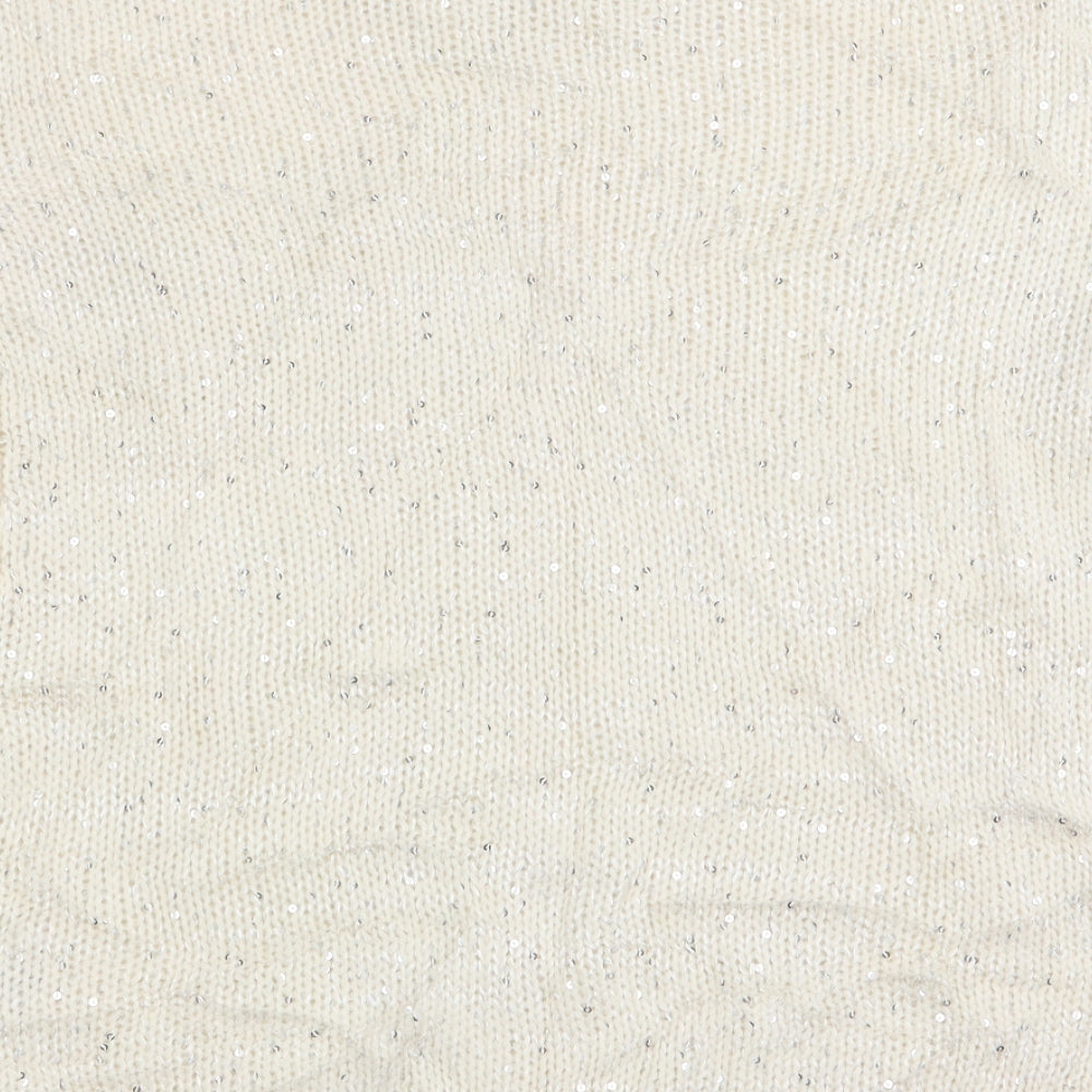 knitwear Womens White Basic T-Shirt Size M