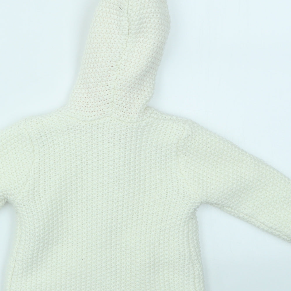 George Girls White Cardigan Jumper Size 6-9 Months