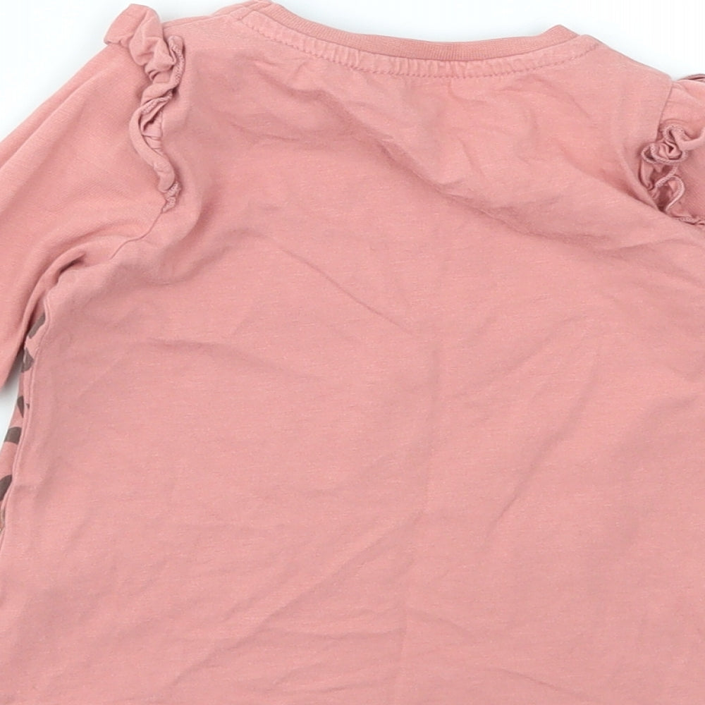 Angel Girls Pink Basic T-Shirt Size 12-18 Months