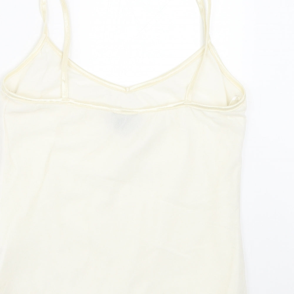 Anagram Womens White Basic Tank Size L