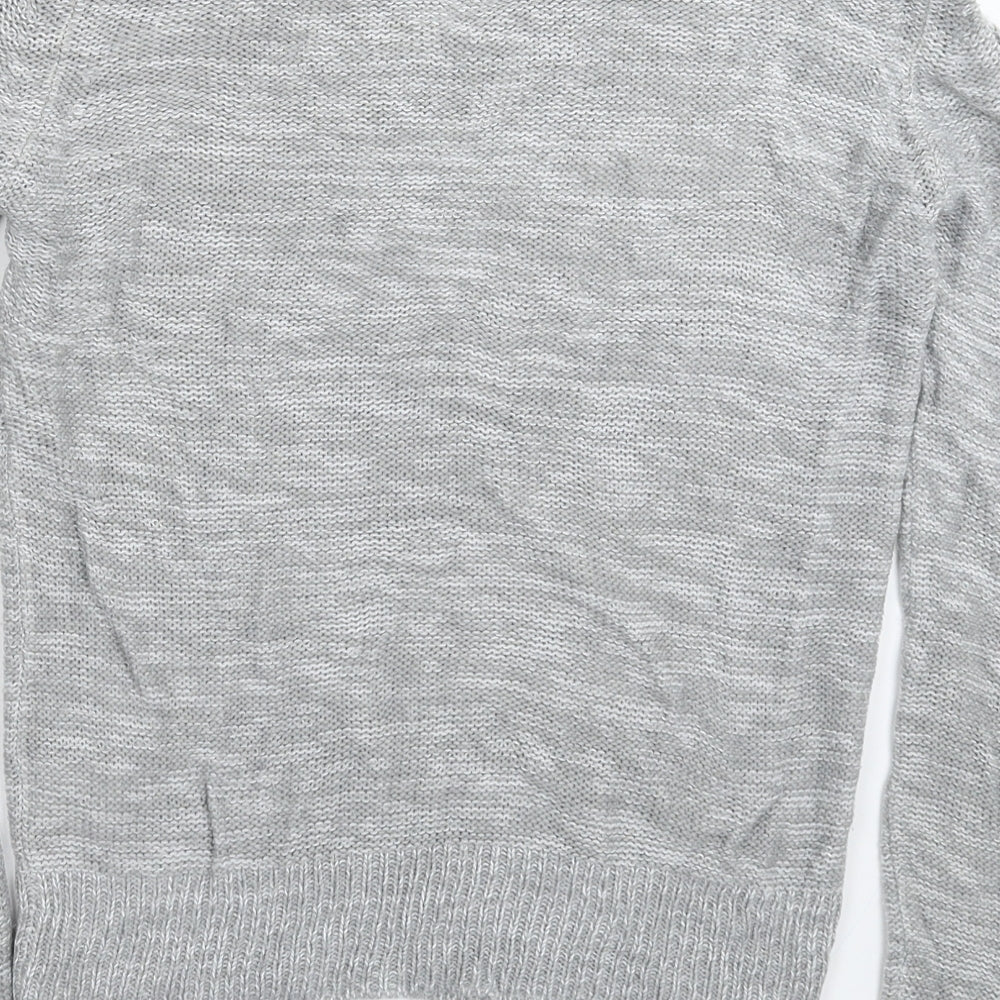 Papaya Womens Grey Knit Pullover Jumper Size S