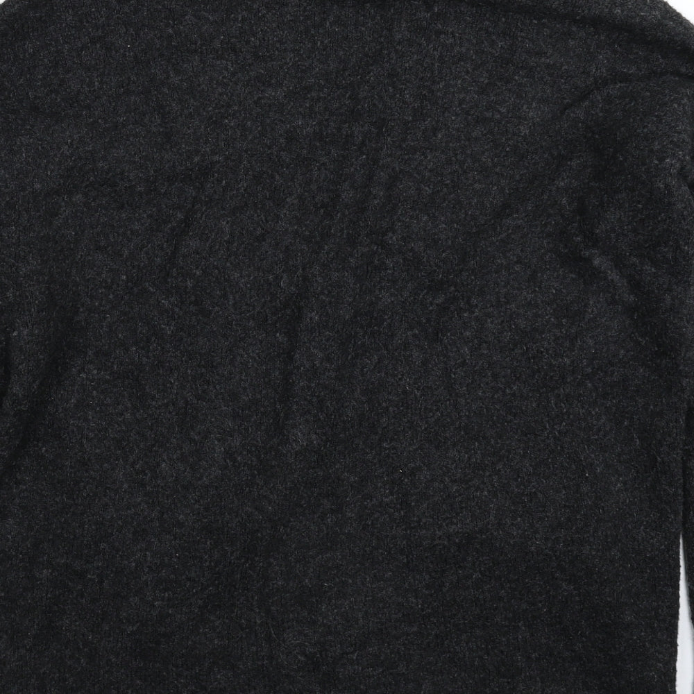 H&M Womens Grey Knit Cardigan Jumper Size S