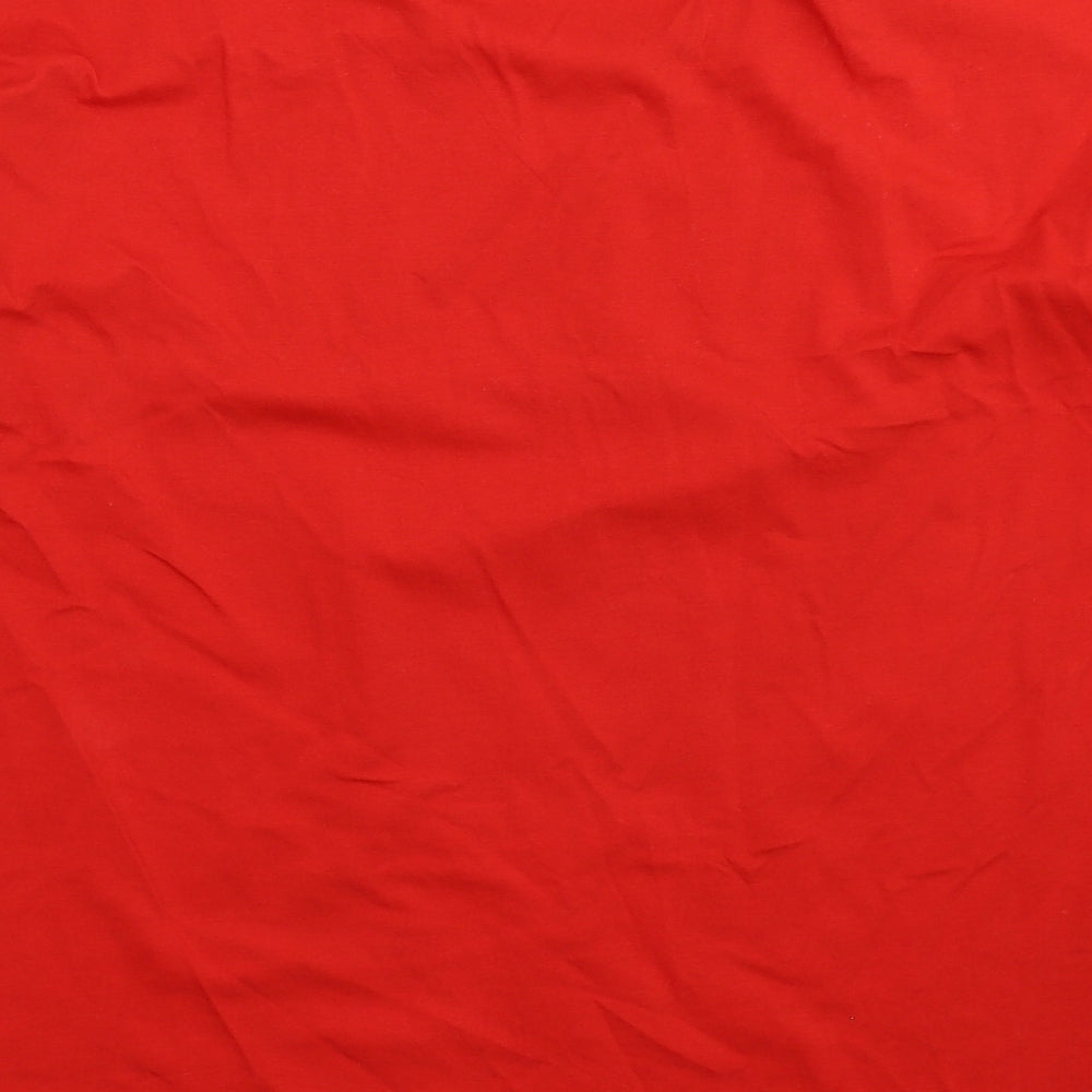 Awsarre Womens Red Basic T-Shirt Size 12