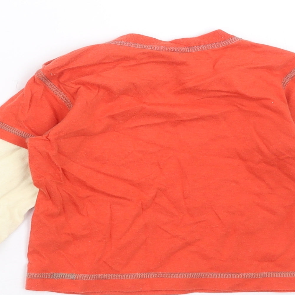 Mini Club Baby Orange Basic T-Shirt Size 9-12 Months - Super Star