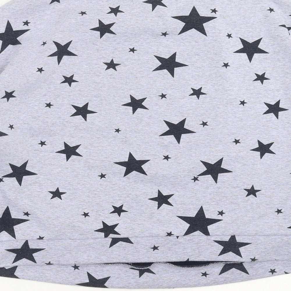 Love to Lounge Womens Blue Pullover Sweatshirt Size M - Loungewear Top, star pattern