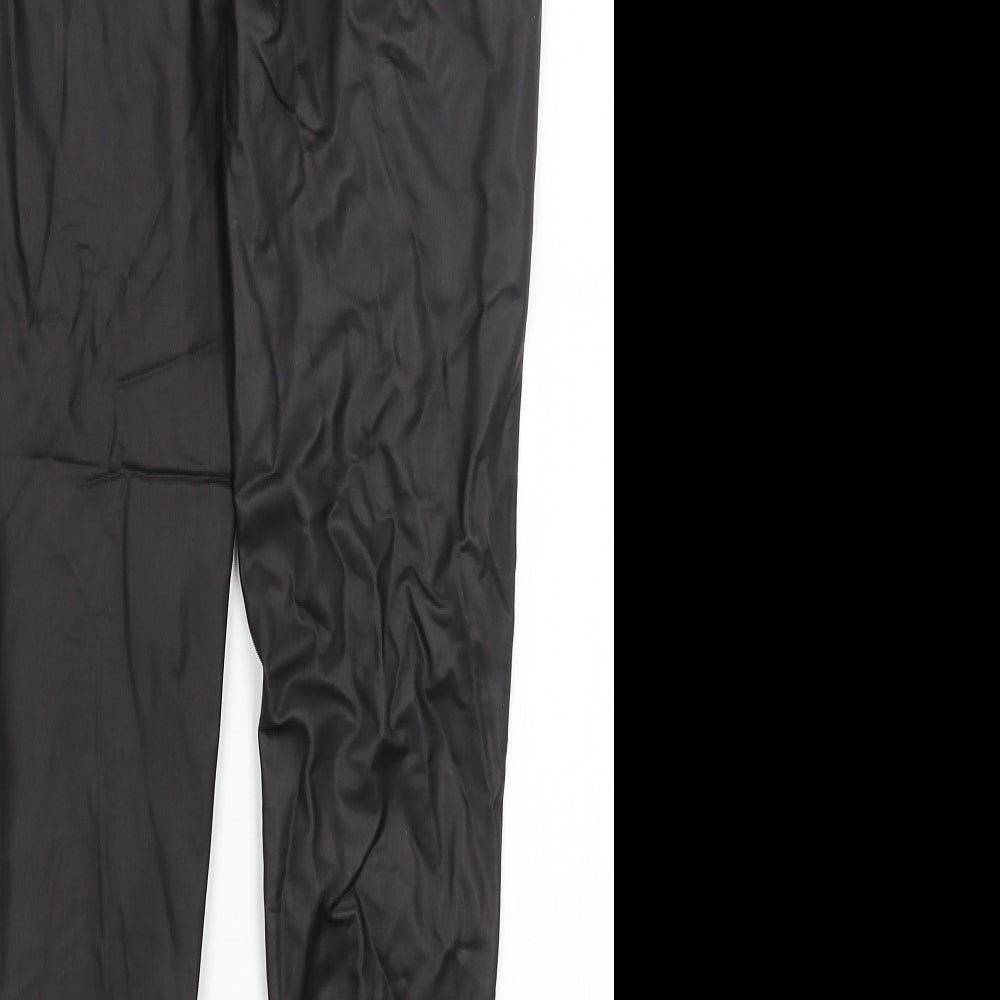 Boohoo Womens Black Trousers Size 10 L26 in