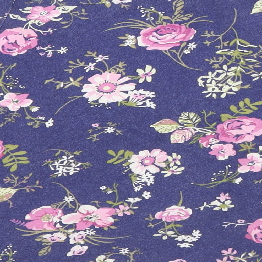 Terranova Womens Blue Floral A-Line Skirt Size S