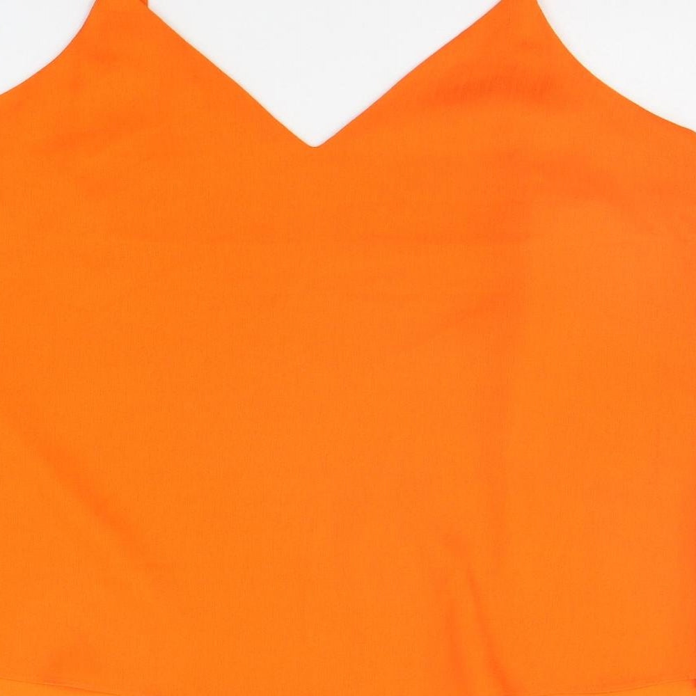 George Womens Orange Basic Blouse Size 12