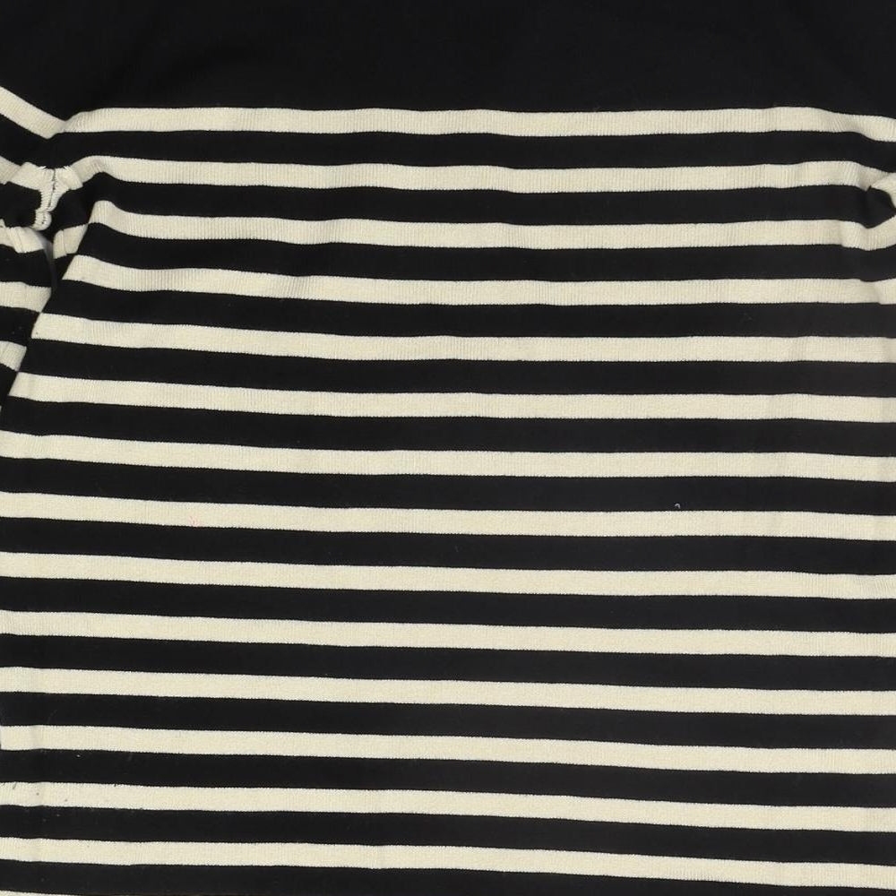 H&M Womens Beige Striped Pullover Jumper Size XS