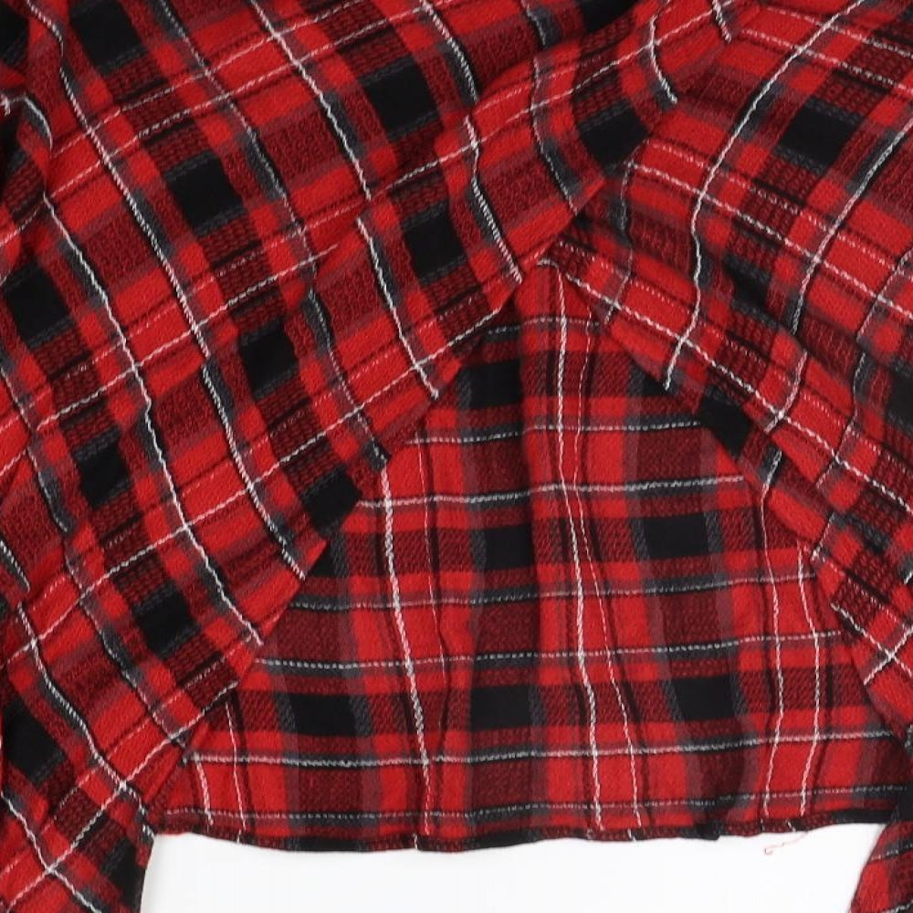 NEXT Womens Red Check Pullover Jumper Size 14
