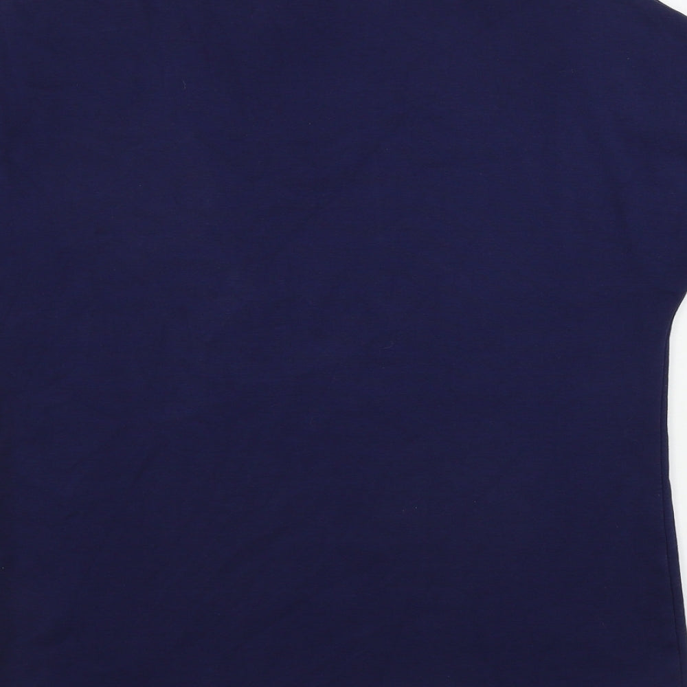 Marble Womens Blue Basic Polo Size L
