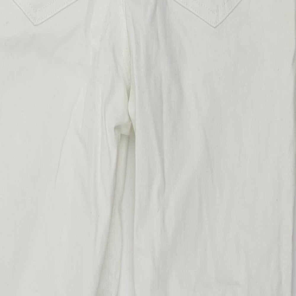 F&F Womens White Straight Jeans Size 28 in L26 in