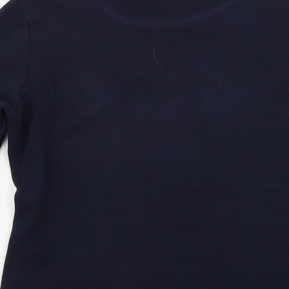 Country Casuals Womens Blue Basic T-Shirt Size S