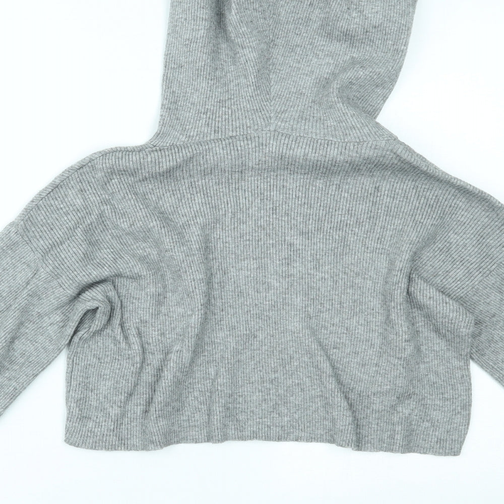 H&M Womens Grey Pullover Hoodie Size XS