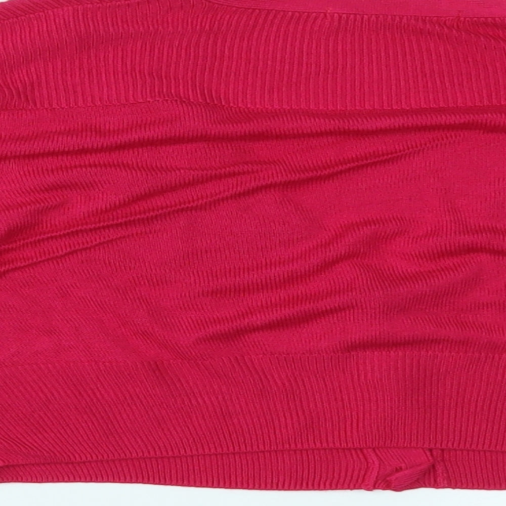 Marks & Spencer Womens Pink Cardigan Jumper Size 14
