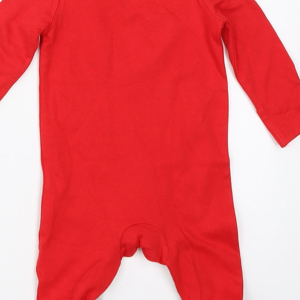 F&F Boys Red Babygrow One-Piece Size 0-3 Months - christmas