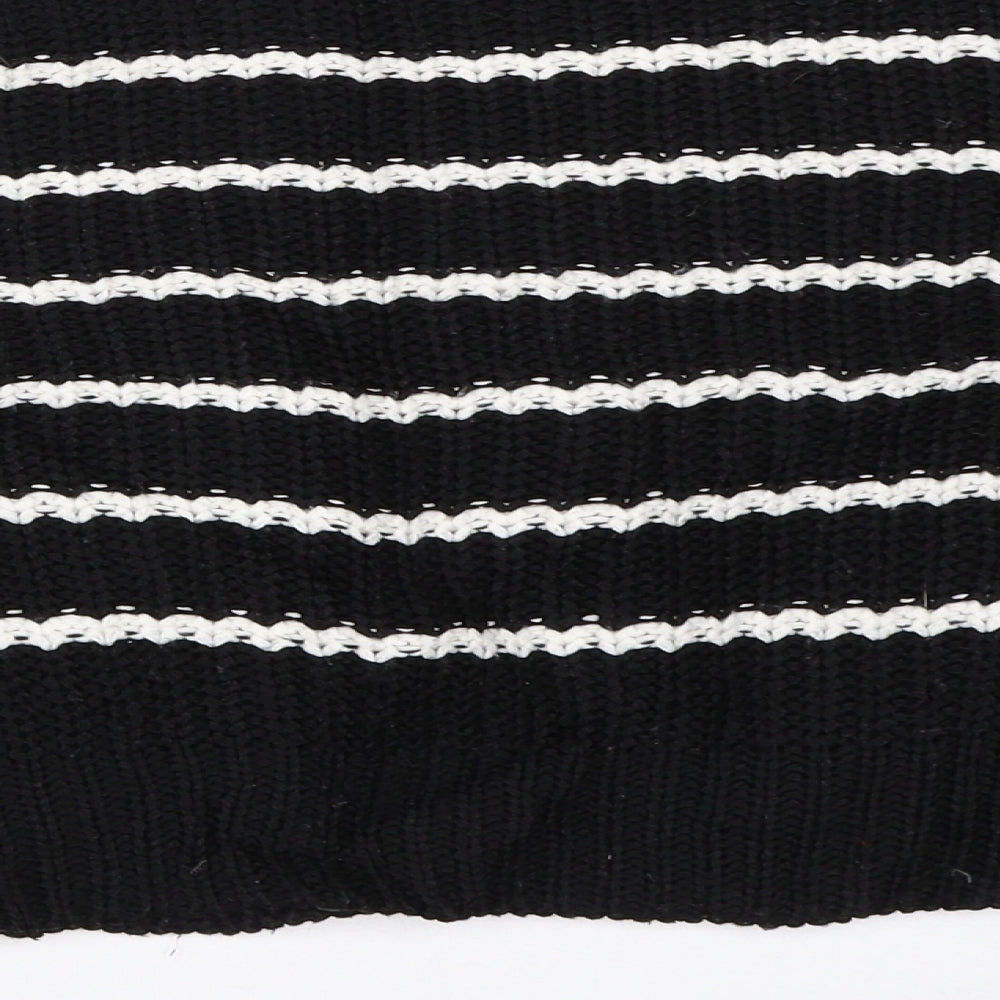 New Look Girls Black Striped Pullover Jumper Size 14-15 Years