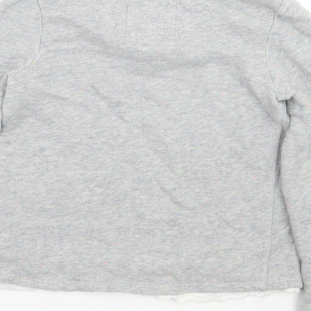 H&M Girls Grey Pullover Jumper Size 9 Years