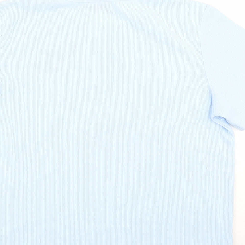 Bonmarché Womens Blue Floral Basic T-Shirt Size S
