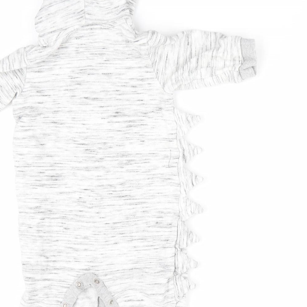 Next Boys Grey Animal Print Romper One-Piece Size 3-6 Months