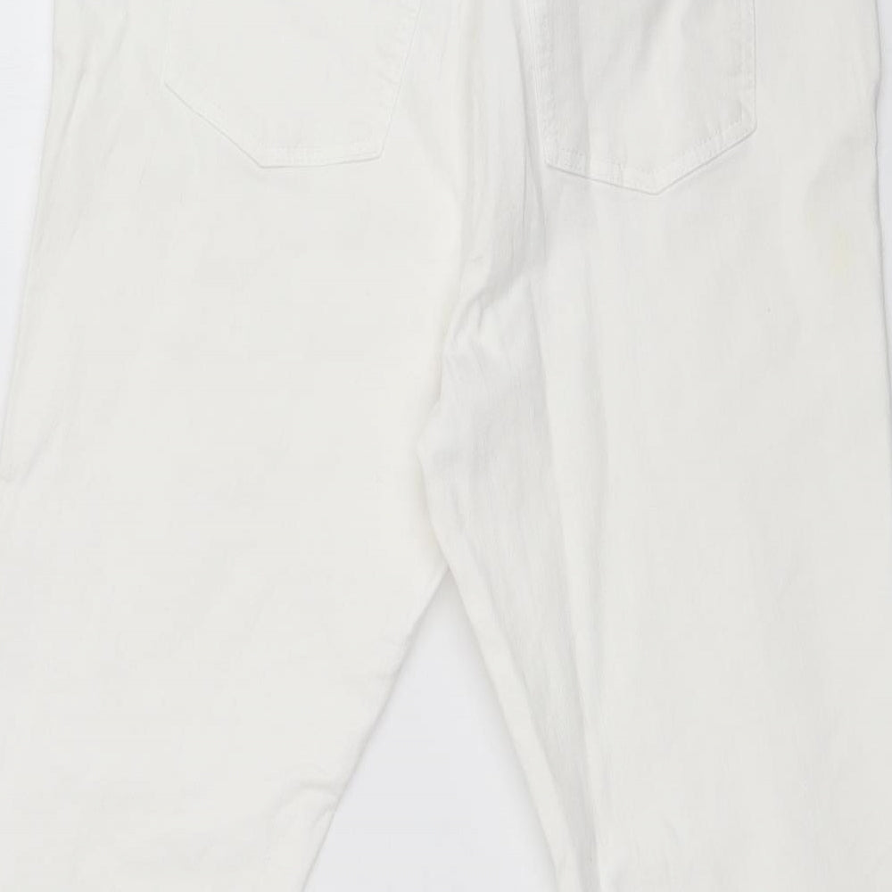 Preworn Womens White Denim Straight Jeans Size 30 in L20 in