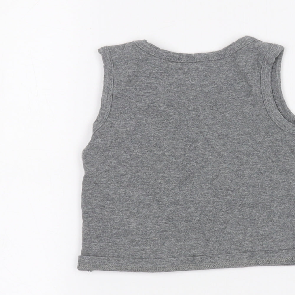 Preworn Baby Grey Basic Tank Size 12 Months