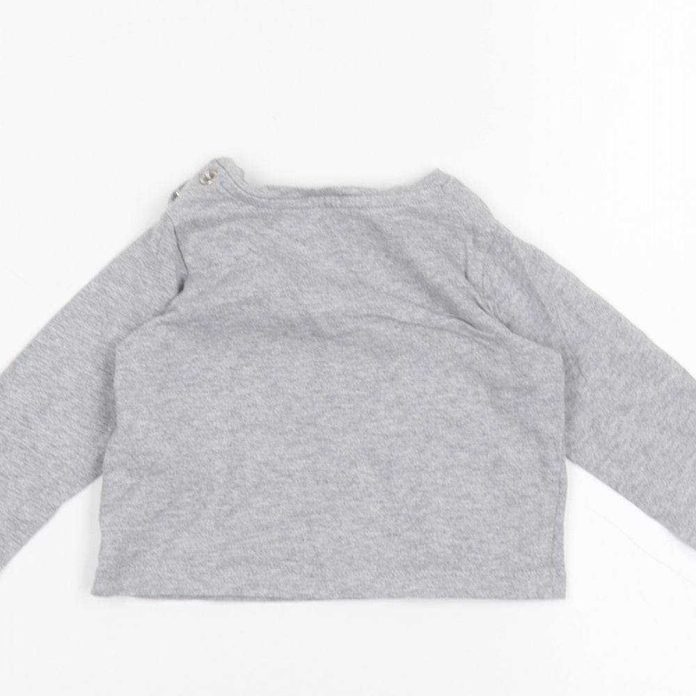 Baby Boden Baby Grey Basic T-Shirt Size 3-6 Months
