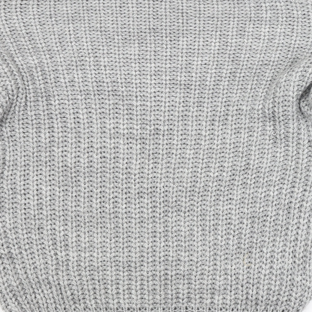 Preworn Womens Grey Striped Pullover Jumper