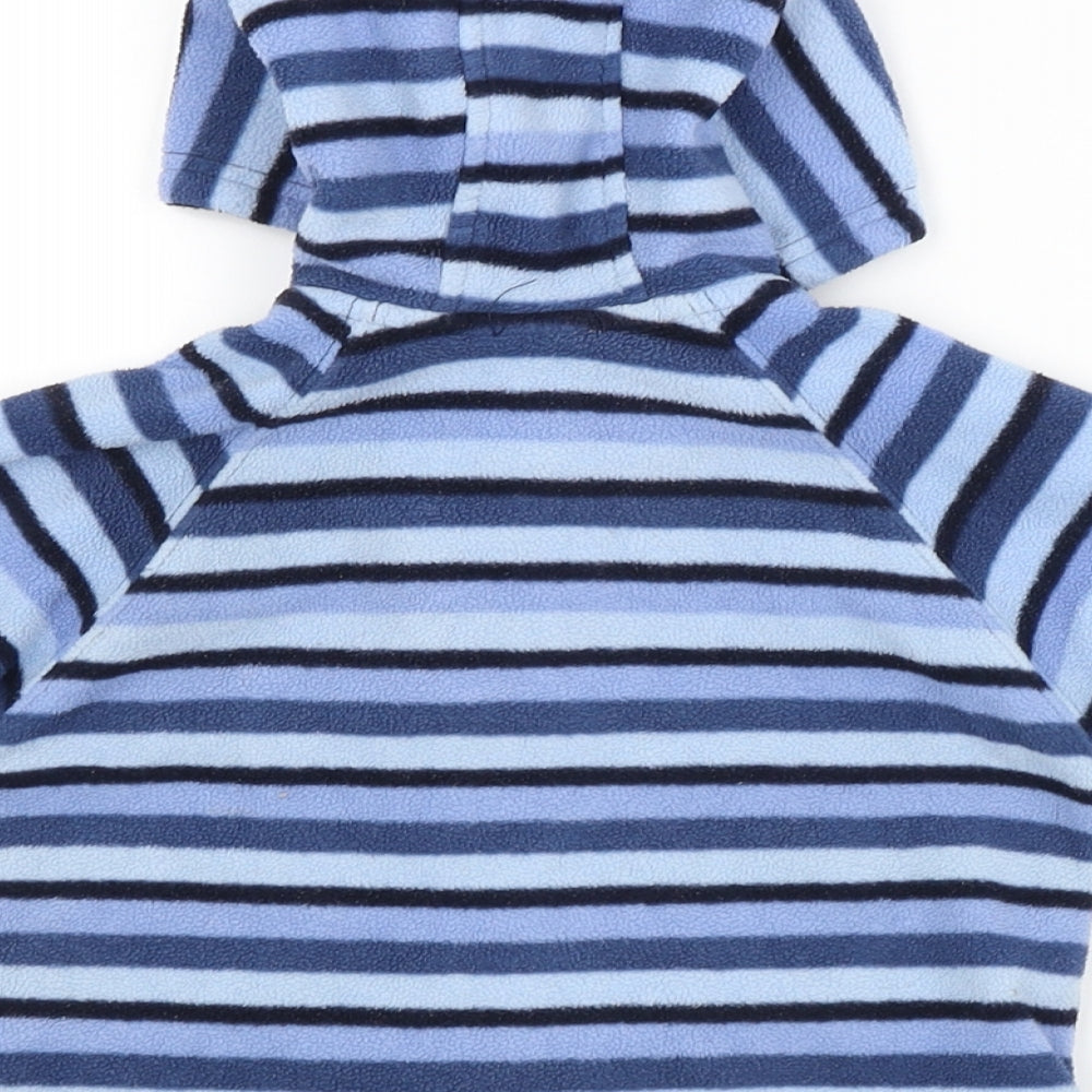 Ladybird Baby Blue Striped Basic Coat Coat Size 3-6 Months