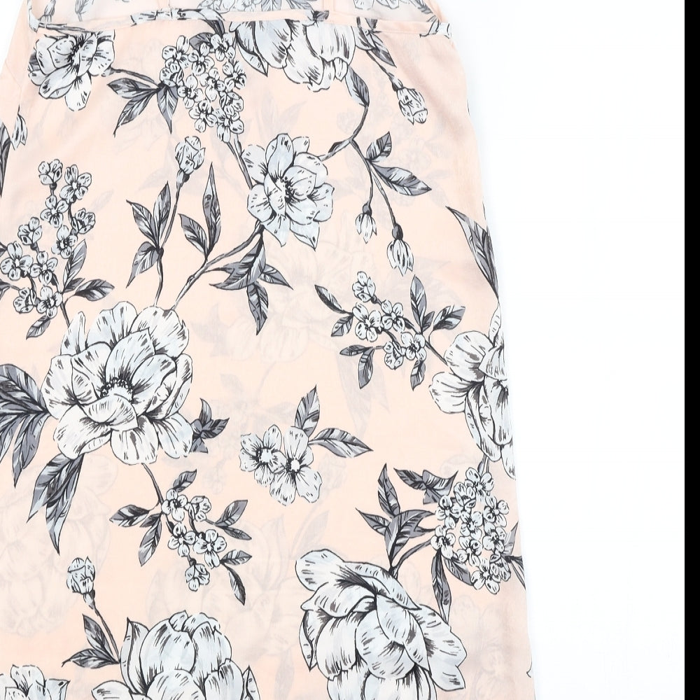 Secret Possessions Womens Pink Floral Slip Dress Size 6