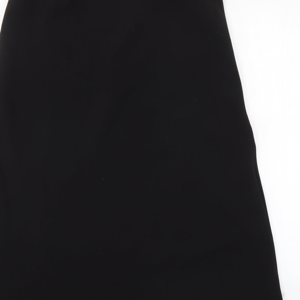 Janique Womens Black A-Line Skirt Size 14