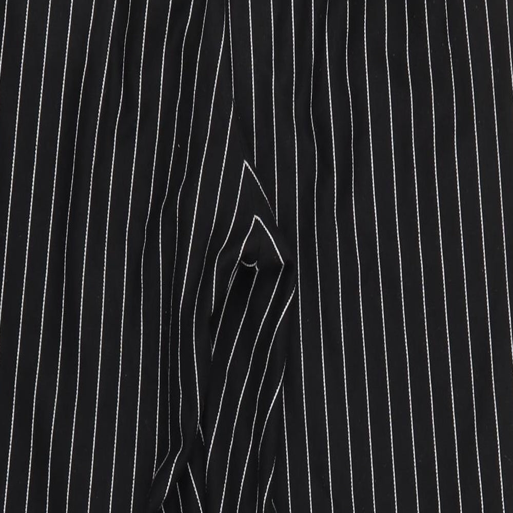 Divided Womens Black Striped Trousers Size M L25 in